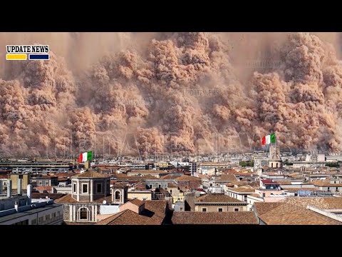 🚨Schrecklich: Ätna-Ausbruch in Italien! Asche bedeckt Sonne und begräbt Dörfer auf Zafferana Etnea