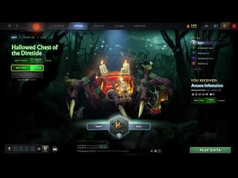 Opening 9 Hallowed Chest of the Diretide and Dota Plus Seasonal Treasure Tier 4 Set at 2nd Opening!!