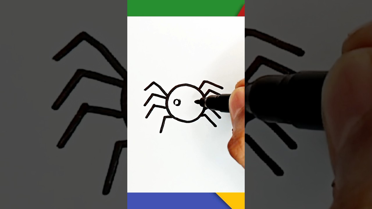 Cute Spider Easy Drawing 😍♥️🌸 #drawing #art #shorts