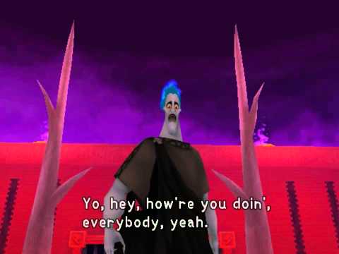 Kingdom Hearts, English cutscene: 203 - Fighting Hades - HD 720p