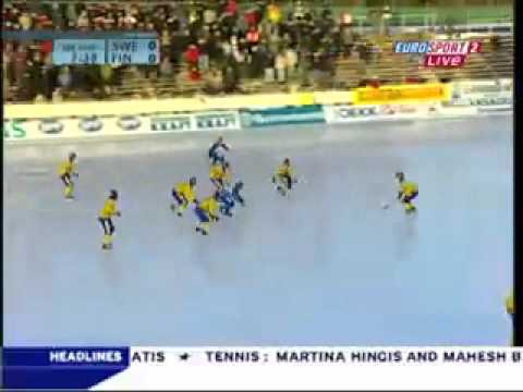 Awesome Bandy Goal - Finland v Sweden