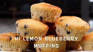 Hi Lemon Blueberry Muffins