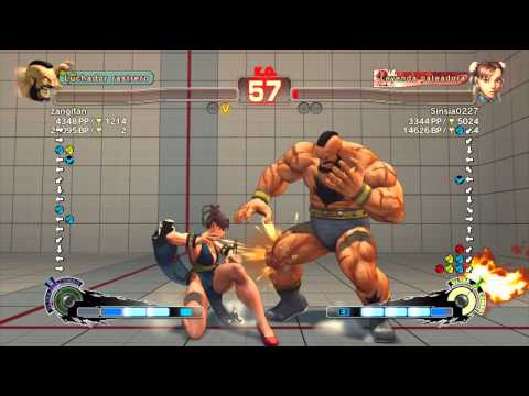 Zangitan (Zangief) vs Sinsia0227 (Chun Li) SSF4 AE