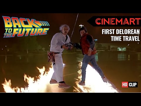 BACK TO THE FUTURE (1985) | First DeLorean Time Travel | Testing time Travel machine