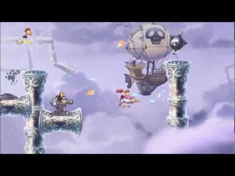 Rayman Origins (1080i HD) Walkthrough Part 94 - Shoot for the Stars - Electoons & Lum Medal