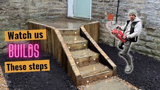 How to build steps out of sleepers in 3 minutes