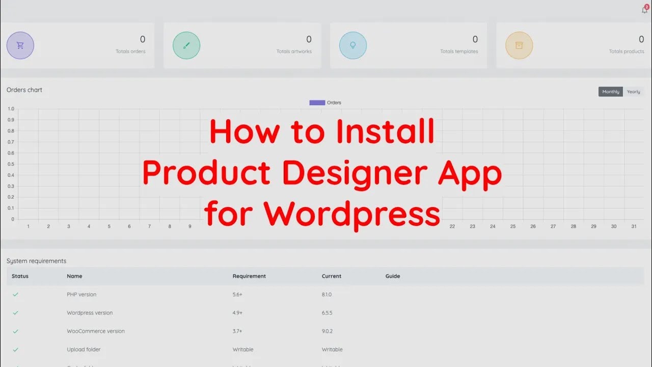 Install Product Designer App for Wordpress + WooCommerce