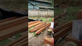 Stair railing height and angle trick 👍 #homeimprovement #deckbuilding #diy