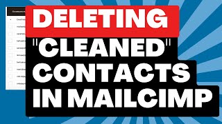 Deleting Cleaned Contacts in Mailchimp