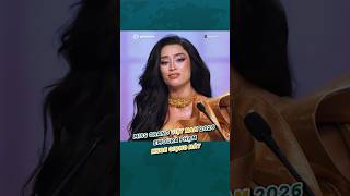 Emoura Phạm khoe giọng hát trong phần thuyết trình tại chung kết Miss Grand International 2026
