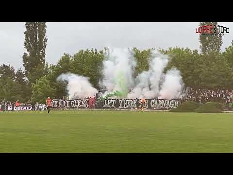 PL: Górnik Piaski - CKS Czeladź [Derby, piro, kibice CKS]. 2025-05-10