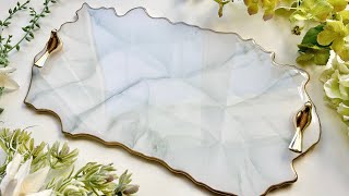 Stunning Marble Effect in Resin Tray: Resin Art for Beginners