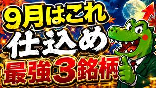【投資初心者必見】9月これから投資する人はこれを狙え！マジで仕込んでおきたい最強3銘柄！内緒にしてください。