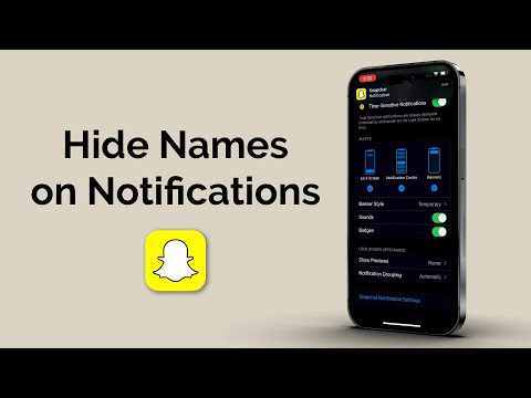 How To Hide Names On Snapchat Notifications?