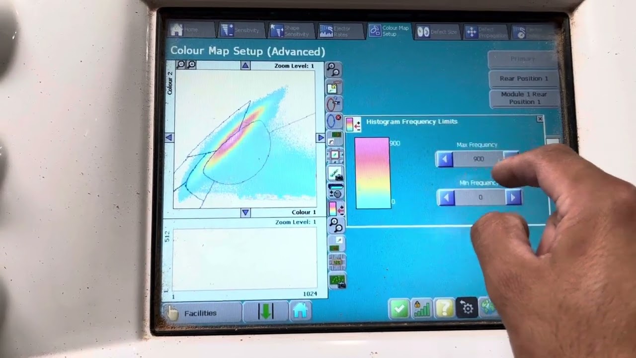 Sortex A Machine Color Map Setup