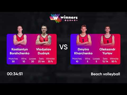 05:45 K. Borshchenko / V. Dudnyk - D. Kharchenko / O. Yurtov 02.02.2023 | Winners Beach Volleyball