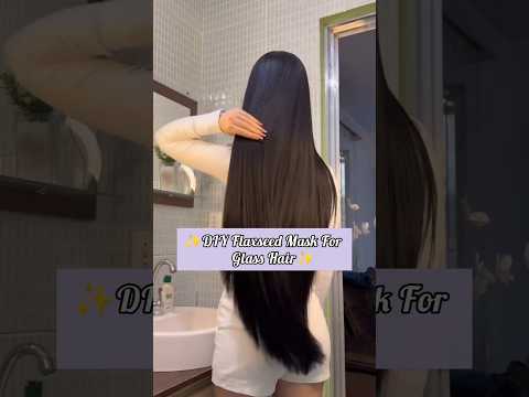 DIY Flaxseed Hair Mask for Silky, Strong Hair 🌾 #shorts #haircare #flaxseedgel  #diymask #hairmask