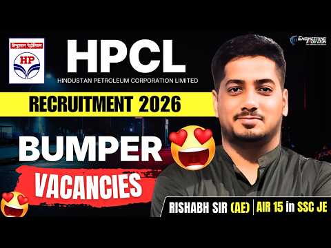 HPCL Recruitment for Diploma/BE/BTech 2026 Freshers | Rishabh Sir (A.E.) #rishabhsir #hpcl