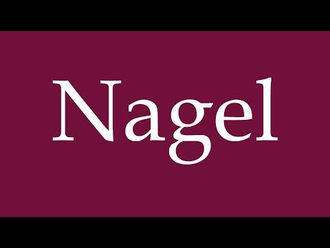 How to Pronounce ''Nagel'' (Nail) Correctly in German