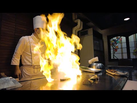 [Artesanía] ¡Teppanyaki de alta calidad elaborado con la increíble actuación del chef! [Steak House Lomo HEP NAVIO]