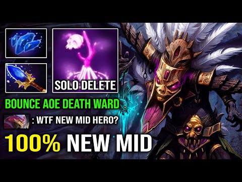 WTF Mid Witch Doctor Seem OP in 7.32 AoE Bounce Death Ward 100% Full Aghanim Effect Dota 2