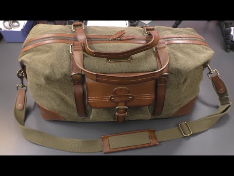 DRAKENSBERG Safari Weekender 50 Liter Reisetasche DR00143 Büffel Leder Canvas Handarbeit