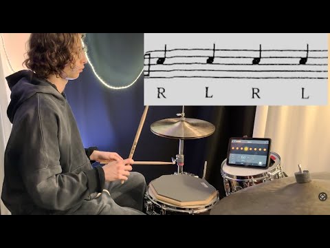 My daily drum warmup (playalong) ASMR