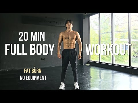 20 MIN FULL BODY WORKOUT AT HOME (Fat Burn & No Equipment)