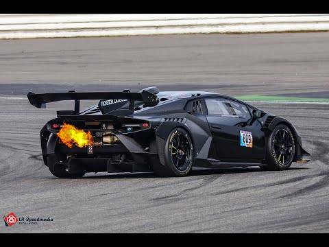 Lamborghini Huracan Super Trofeo EVO2 - Pure Sound, Flames and big bangs!