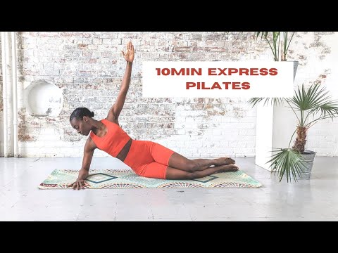 10 MIN  PILATES WORKOUT FOR BEGINNERS - EXPRESS AT HOME PILATES TO GET STRONG