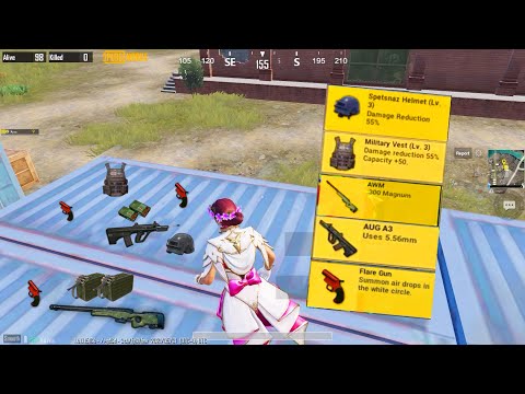 BEST LOOT GAMEPLAY with AWM + AUG😍x3Flare Gun | Pubg Mobile