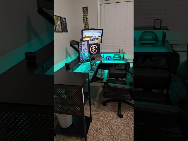 Vídeo relacionado con Bestier Escritorio Gaming 106,6 cm con LED, Soporte para Monitor, Portavasos y Ganchos para Auriculares, Escritorio de Ordenador Compacto para Hogar, Oficina o Dormitorios Pequeños, Ideal para Gamers