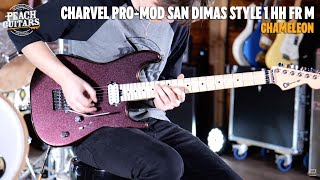 Video thumbnail for No Talking...Just Tones | Charvel Pro-Mod San Dimas Style 1 HH FR M | Maple - Chameleon by Peach Guitars