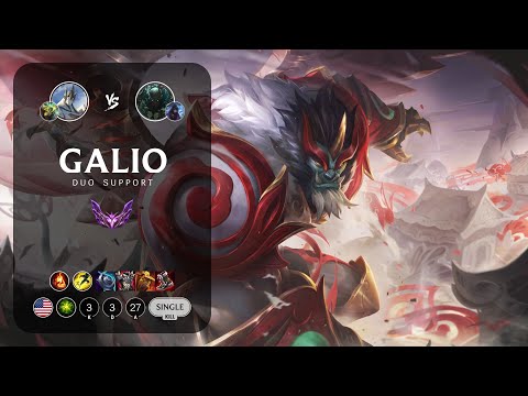 Galio Support vs Pyke - NA Master Patch 13.5