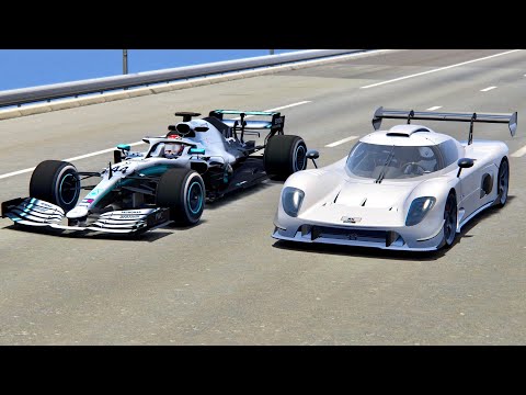 Ultima RS 2020 vs Mercedes F1 2019 - Drag Race 2KM
