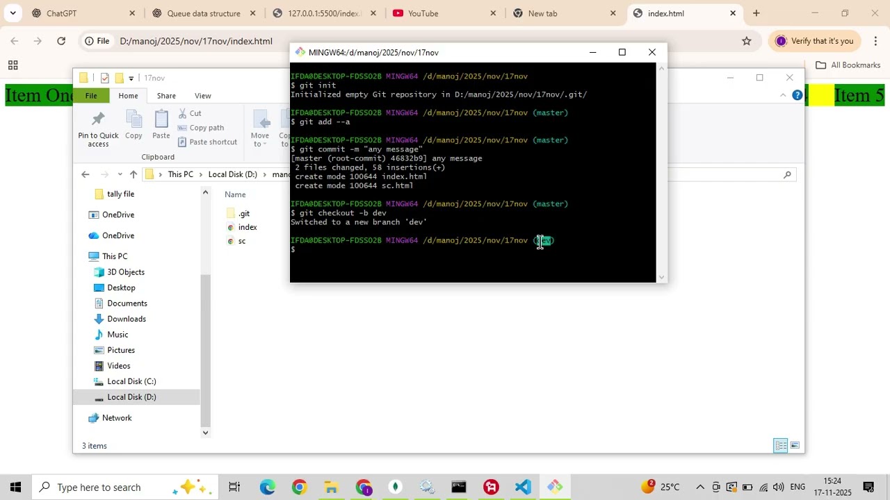 upload files in github