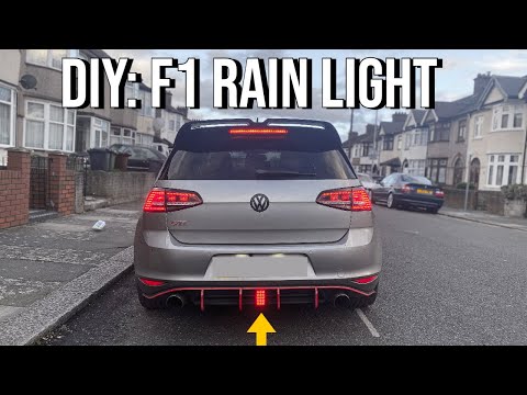 How to install F1 Rain light || MK7 Golf GTI || DIY Tutorial || Wiring + Flashing brake