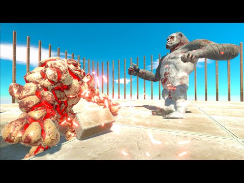 LAVA GOLEM vs STRONG UNITS FIGHT IN CAGE - Animal Revolt Battle Simulator