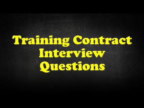 Training Contract Interview Questions