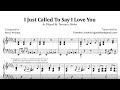 Terrance Shider I Just Called To Say I Love You Transcription