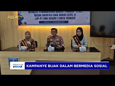 BIDHUMAS POLDA MALUKU UTARA MELAKSANAKAN KEGIATAN SOSIALISASI BIJAK DAN CERDAS DALAM BERMEDIA SOSIAL