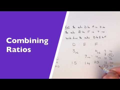 Combining Two Ratios. How To Write Down 2 Ratios As 1 Triple Ratio.