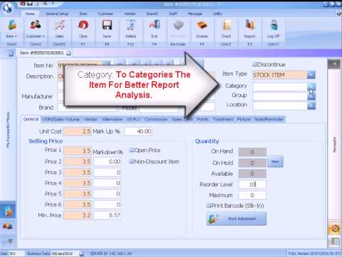 F & B - To Key-In Item