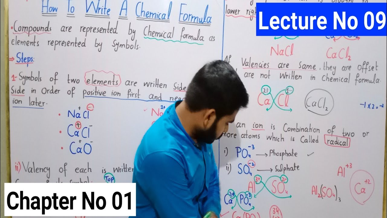 How To Write A Chemical Formula ?