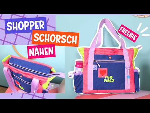 Shopper Schorsch nähen – Tasche aus Steppstoff | Freebie Schnitt