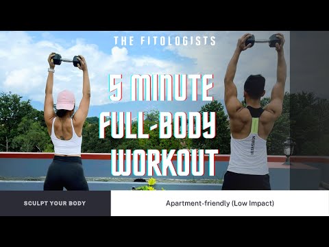 5 MINUTE FULL BODY DUMBBELL WORKOUT | BODY SCULPT WITH FITOLOGISTS