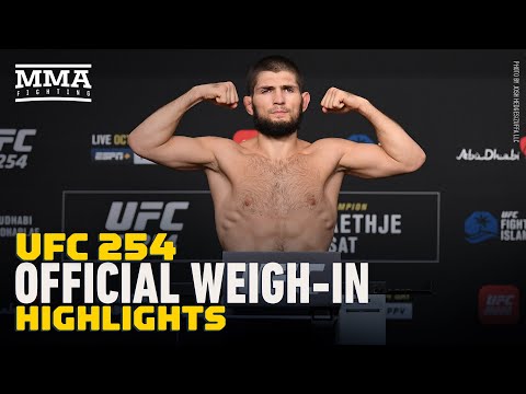 UFC 254 Weigh-In Highlights - MMA Fighting