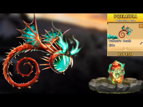 TUFFNUT'S DEATH RIDE (Premium Whispering Death) Max Level 150 Titan Mode - Dragons:Rise of Berk