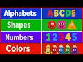 Learn ABCs Shapes Numbers Colors Fun Toddler Preschool Learning Video Chu Happy Kids