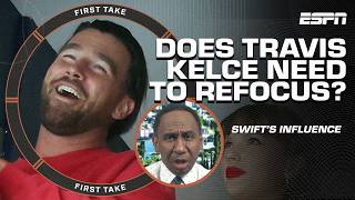 Can Taylor Swift INFLUENCE Travis Kelce to get his head BACK IN THE GAME? 👀 | First Take